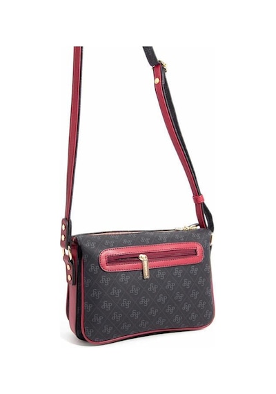 Silver Polo Sp784 Kadın Çapraz Çanta Monogram Siyah-bordo