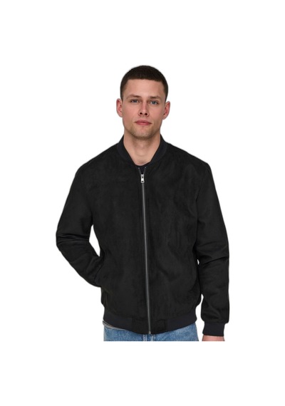 Only & Sons Onslucas Fake Suede Bomber Otw Noos Erkek Siyah Mont - 22027463