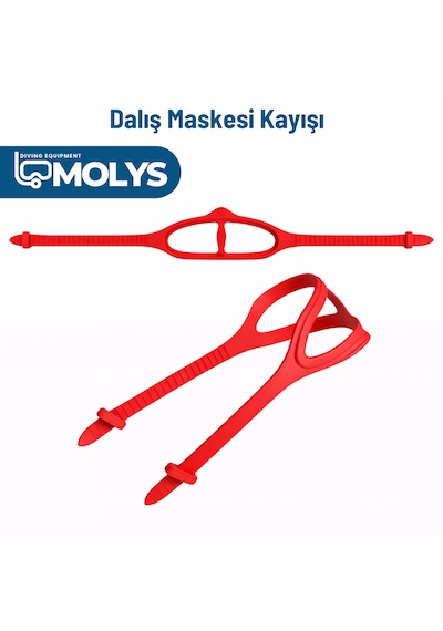 Molys Dalış Maskesi Kayışı Kırmızı