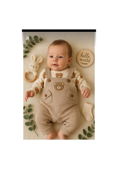 Uğur Bebe Ayı Desenli Erkek Bebek Tulum 3 Lü Tulum Seti Zıbın Tulum Çorap 3-6-9 Ay Bebek Kıyafeti Bej Renk Bej Bej Uğur Bebe Ayı Desenli Erkek Bebek Tulum 3 Lü Tulum Seti Zıbın Tulum Çorap 3-6-9 Ay Bebek Kıyafeti Bej Renk Bej Bej
