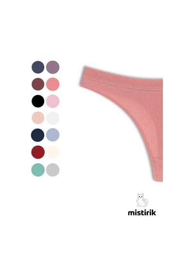 Mistirik Paulo Model Fitilli Esnek Kumaş String Tanga Pastel Pembe Renk Pastel Pembe