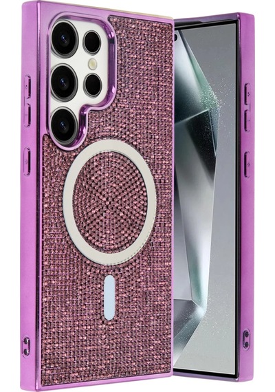Samsung Uyumlu Galaxy S24 Ultra Helen Magsafe Kapak Derin Mor