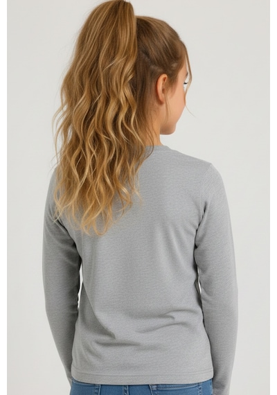 Kiagu Gri Basic Uzun Kol T-shirt- Terletmeyen Esnek Kumaş Pamuklu Mevsimlik Gri Uzunkol Kız Çocuk Tsort Gri Kiagu Gri Basic Uzun Kol T-shirt- Terletmeyen Esnek Kumaş Pamuklu Mevsimlik Gri Uzunkol Kız Çocuk Tsort Gri