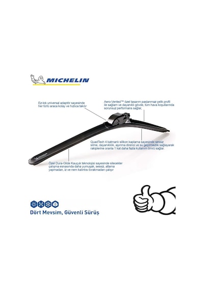 Michelin Easyclıp Mc8647 47CM 1 Adet Universal Muz Tipi  Silecek