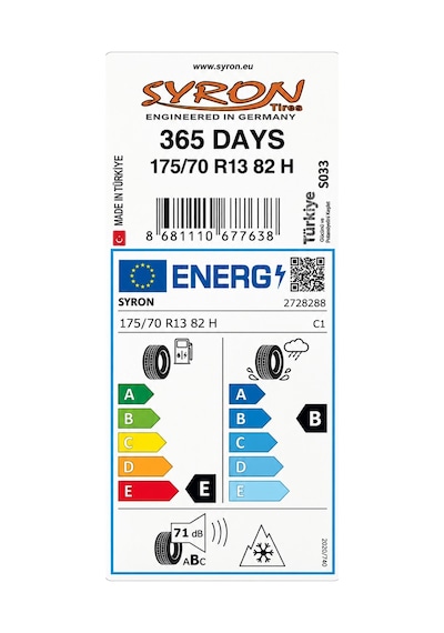 Syron 365 175/70 R13 82H S033 Kış Lastiği  2026