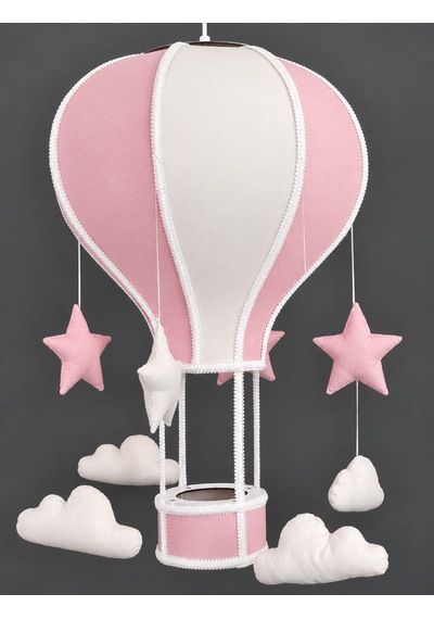 Kapadokya Balon Avize Açık Pembe - Beyaz