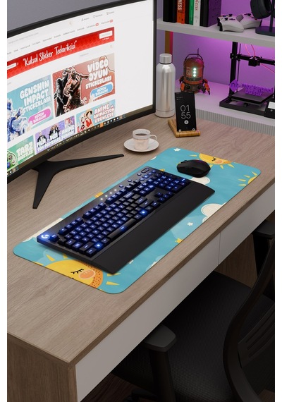 Çocuk Kaymaz Dikişli Kauçuk Oyuncu Mousepad V5 - 70x30 Xl Gaming Mouse Pad Fare Altlığı