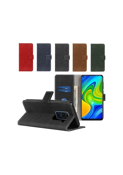 Xiaomi Redmi Note 9 Kilif Kroko Desen Kapakli Cüzdanli 489990448