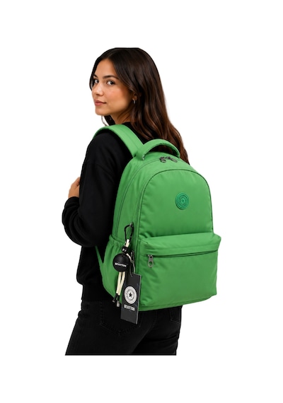 Yeşil Unisex Okul Çantası Su Geçirmez Kumaş Unisex Okul Sırt Çantası 2200 Mint Yeşili
