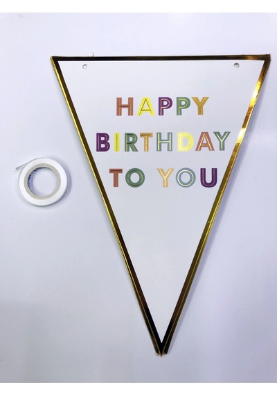 Happy Birthday To You Flama Bayrak Süs Yetişkin