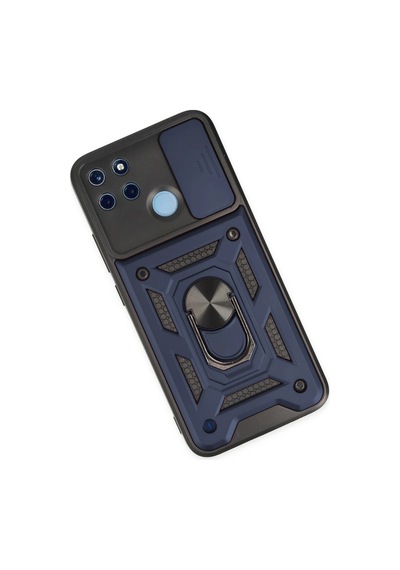 Uryport Realme C25y Kılıf Pars Lens Yüzüklü Silikon - Lacivert