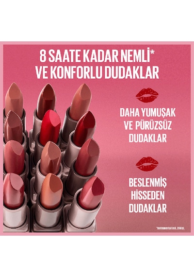 Maybelline New York Serum Etkili Hyalüronik Asit Ve Besleyici Yağ İçeren Matte Ruj 004 Wild Card