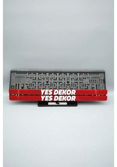 Yes Dekor Yazılı Kırmız Pleksi Araba Plakalığı - 848647940