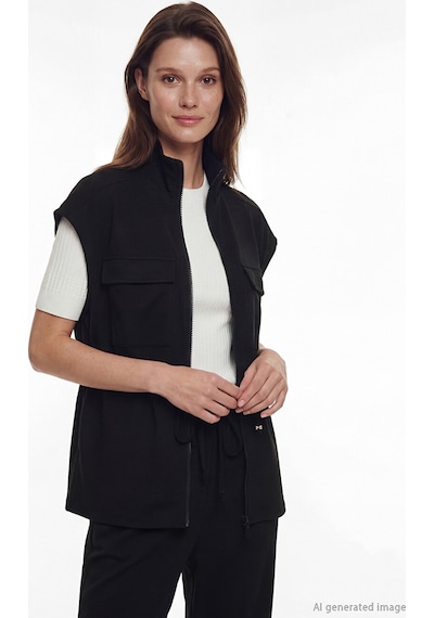 Lcw Modest Siyah Dik Yaka Kadın Yelek