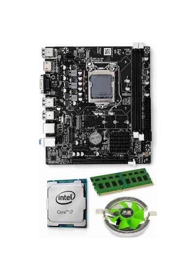 J-tech İ7 2600 8gb Ram Fan H61 Bundle Anakart Komple Set H61.i78gb