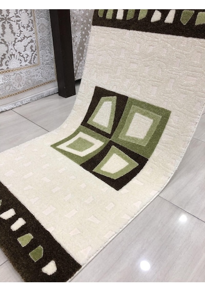 Saray Halı Samyeli 10818 Wy 80X150 Yeşil Krem Küçük Ölçü Halı !