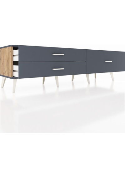 Hyperion Tv Ünitesi 3 Çekmeceli 176x44x51 Çam-antrasit/antrasit Antrasıt/antrasıt
