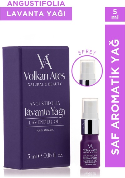 Volkan Ates Natural & Beauty Lavandula Angustifolia Saf Lavanta Yağı Sprey 5 Ml