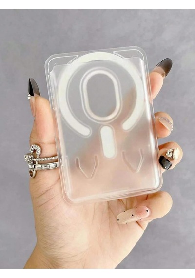 İphone İçin Magsafe İle Uyumlu Transparan Kart, Manyetik Kartlık, Süper Yapışma Ve Sağlam Tutuş, Kompakt Ve Şık Taşeffafm Şeffaf