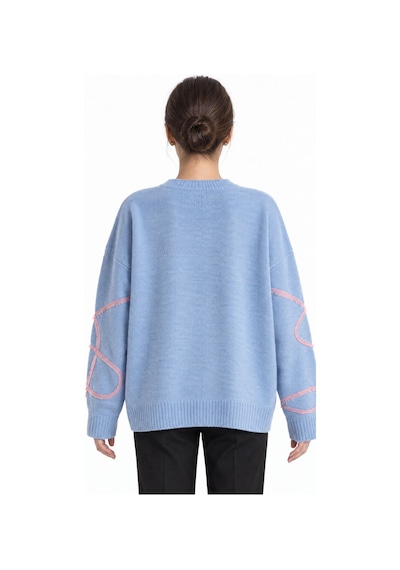 Hiccup Vıorna Bisiklet Yaka Sweatshirt Mavi