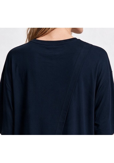 Daido Daıdo Kadın Rahat Kesim Bisiklet Yaka Üçgen Aplike Detaylı İki Dokulu Kısa Kol T-shirt Siyah Daido Daıdo Kadın Rahat Kesim Bisiklet Yaka Üçgen Aplike Detaylı İki Dokulu Kısa Kol T-shirt Siyah