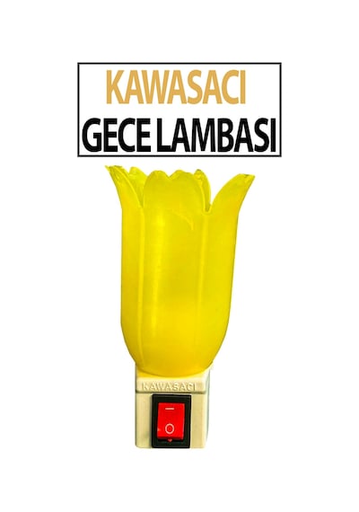 Nostaljik Gece Lambası Kendinden Fişli Çıt Çıt Anahtarlı 7 Watt Ampullü Sarı