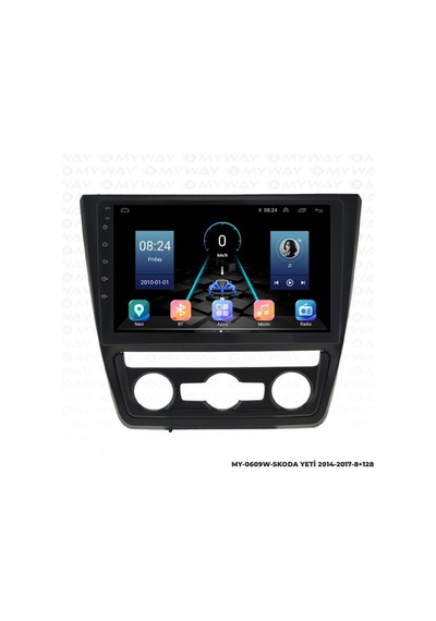Myway Skoda Yeti Android Multimedya Carplay Navigasyon Ekran - 8gb Ram+128 Gb Hdd - Myway