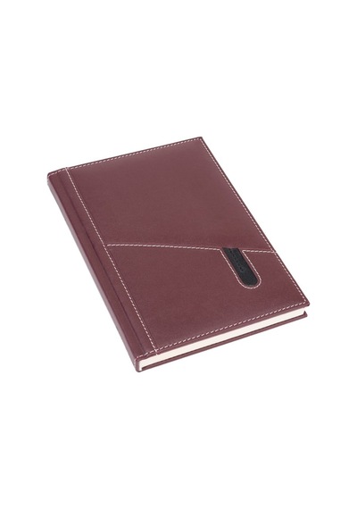 2K 2027 Yeni Yıl Günlük Çizgili Ajanda Deri Telefon Kılıflı Kapak 17x24 CM - Bordo