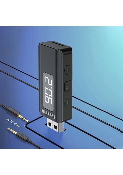 Araç Bluetooth 5.3 Fm Transmitter Araba Müzik Mp3 Çalar Sd Kart Okur Şarj Aleti Kablo Dahil Değildir
