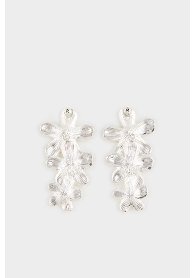 DeFacto Kadın Çiçekli Silver Küpe F0909AXNSSR4