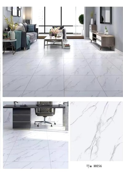 Kendinden Yapışkanlı Yer Zemin Ve Duvar Kaplama Paneli Arkası Kauçuklu 60x60cm Floor Pvc Panel 6216