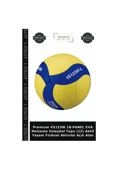 Premium Vs123w 18-panel Eva Malzeme Voleybol Topu 12 Aktif Yaşam Fiziksel Aktivite Açık Alan Çok Renkli