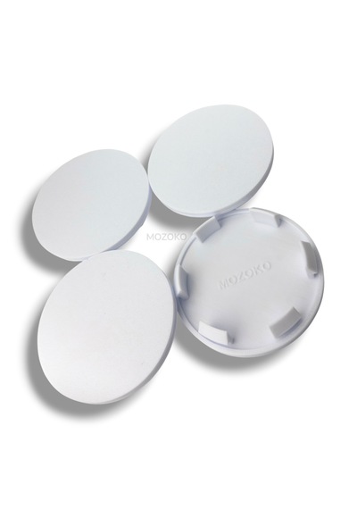 4'lü Set 75 Mm Dış Çap 70 Mm İç Çap Beyaz Logosuz Jant Göbeği Kapağı