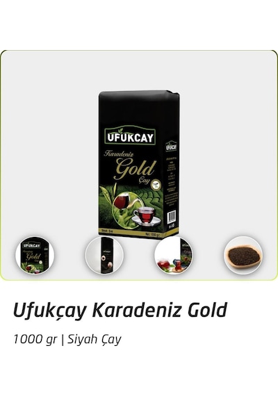 Ufukçay Karadeniz Gold Dökme Siyah Çay Rize Türk Çayı 1x3 Kg