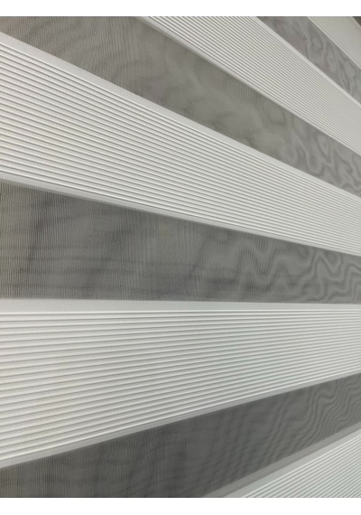 İncilifehome İcl780 Mikro Pliseli Zebra Stor Perde Kırık Beyaz Alüminyum Kasalı Kırık Beyaz