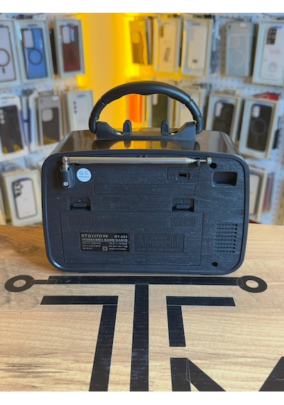 Telefon Standlı Nostaljik Radyo Bluetooth Usb Sd Kart Girişli Şarjlı Gold