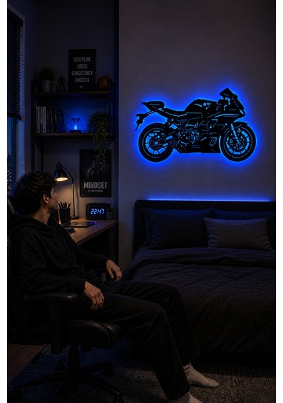Lucenda Led Işıklı Motor Dekoratif Tablo Modern Spor Motosiklet Duvar Dekoru Gece Lambası Mavi - 874478148 Mavi Lucenda Led Işıklı Motor Dekoratif Tablo Modern Spor Motosiklet Duvar Dekoru Gece Lambası Mavi - 874478148 Mavi