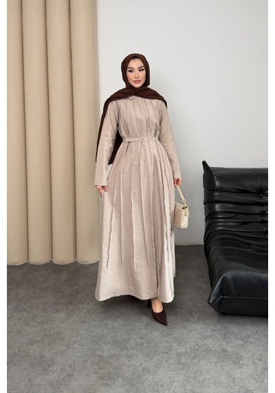Mihran Butik Quenn Model Coupra Model Kumaş Kemer Detaylı Elbise Taş