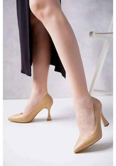 Arme Cıty Ac032023 Kadeh Ince Topuk Cilt Stiletto Nude