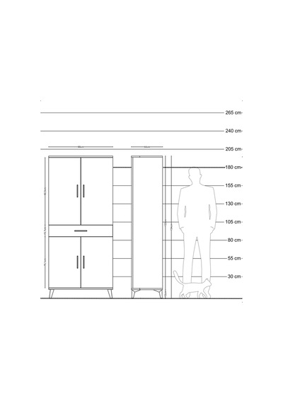 Hyperion Dolap 4 Raflı Tek Çekmeceli 4 Kapaklı 88x44x195 Ayta... Aytaşı