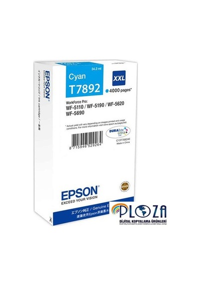 Epson T7892 C13T789240 /Workforce Pro Wf /Wf 5190Dw /Wf 5620Dw