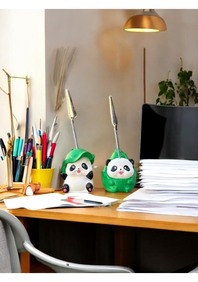 2'li Kawaii Sevimli Bambu Temalı Panda Fotoğraf Ve Not Tutucu - Ofis Masa Not Tutacağı Çok Renkli