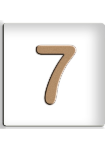4.2 Cm Metal Altın Sarı Renk Kapı Numarası - Kendinden Yapışkanlı No 7