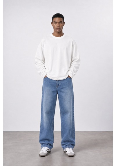 Respire Erkek Baggy Jean Açık Mavi