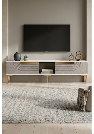 Tsa1508btg Meyra Tv Sehpası Beyaz-traverten-gold 150cm Beyaz - Traverten - Altın Tsa1508btg Meyra Tv Sehpası Beyaz-traverten-gold 150cm Beyaz - Traverten - Altın