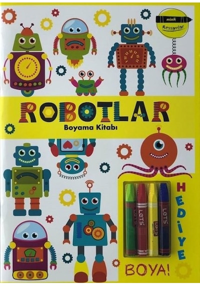 Minik Ressamlar - Robotlar Boyama Kitabı- Doğan ve Egmont Yayıncılık
