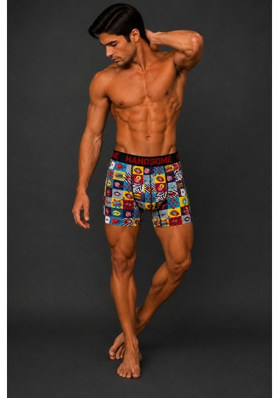 Brem Handsome Öpücük Desenli Erkek Boxer Çok Renkli