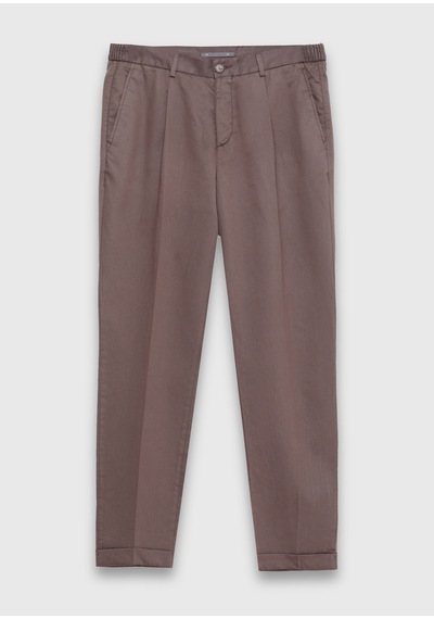 Ramsey Mürdüm Düz Dokuma Jogging Fit Casual İpek Karışımlı Pantolon mürdüm damson Color