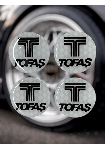 Tofaş Jant Göbeği Damla Etiket 4 Lü Oto Universal Jant Göbeği 3d Jant Arması Damla Sticker Seti Çok Renkli