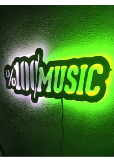 Müzik Led Işıklı Ahşap Tablo (523524223)